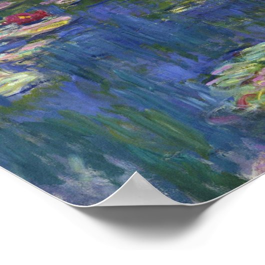 Claude Monet - Water Lilies Poster (Ecke)