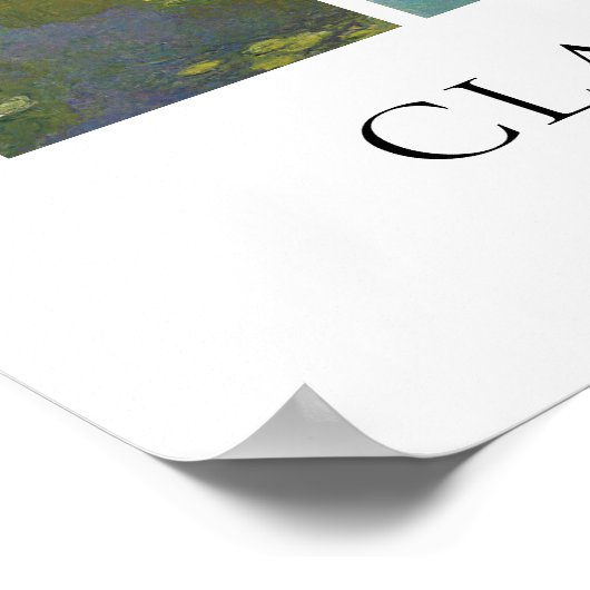 Claude Monet Water Lilies Poster (Ecke)