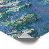 Claude Monet Water Lilies Poster (Ecke)