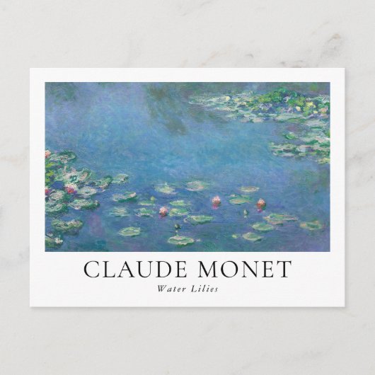Claude Monet Water Lilies Postkarte (Vorderseite)