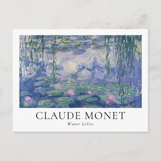 Claude Monet Water Lilies Postkarte (Vorderseite)