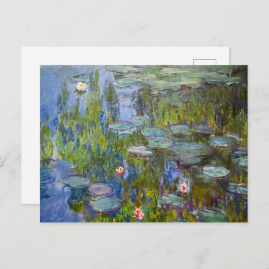 Claude Monet Water Lilies Postkarte (Vorne/Hinten)