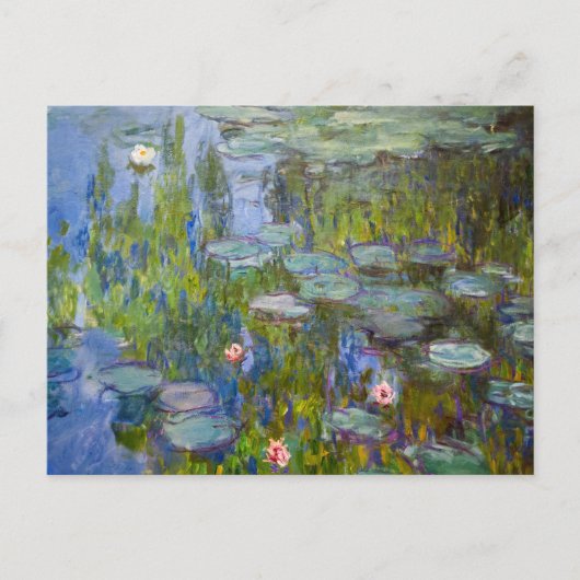 Claude Monet Water Lilies Postkarte (Vorderseite)