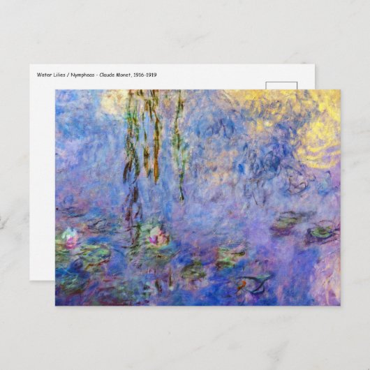 Claude Monet - Water Lilies Postkarte (Vorne/Hinten)
