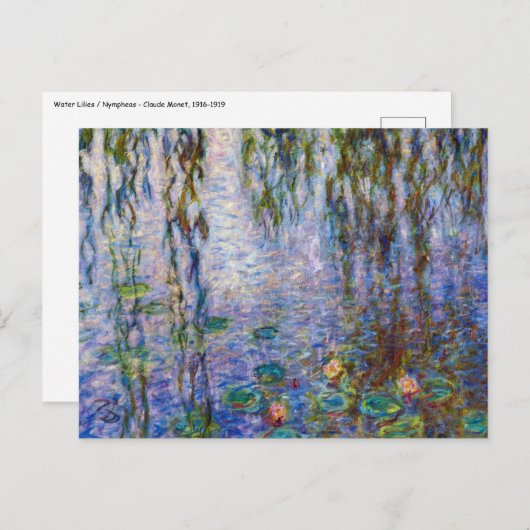 Claude Monet - Water Lilies Postkarte (Vorne/Hinten)