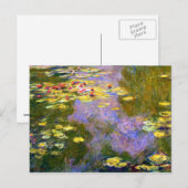 Claude Monet: Water Lilies Postkarte (Vorne/Hinten)