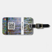 Claude Monet - Water Lilies - QR-Code Gepäckanhänger (Vorderseite horizontal)