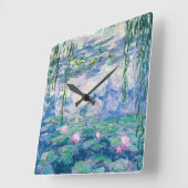 CLAUDE MONET - Water lilies Quadratische Wanduhr (Winkel)