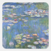 Claude Monet // Water Lilies Quadratischer Aufkleber (Vorderseite)