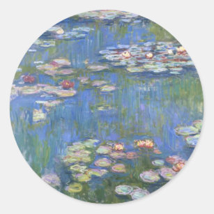 Claude Monet // Water Lilies Runder Aufkleber