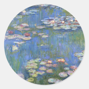 Claude Monet // Water Lilies Runder Aufkleber