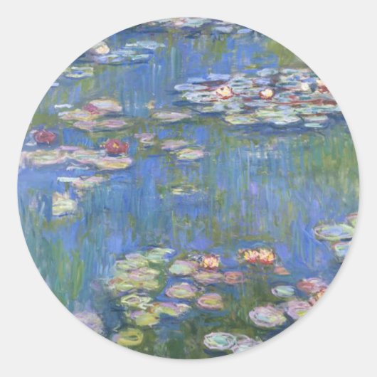 Claude Monet // Water Lilies Runder Aufkleber (Vorderseite)