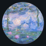 Claude Monet - Water Lilies Runder Aufkleber<br><div class="desc">Claude Monet - Water Lilies</div>