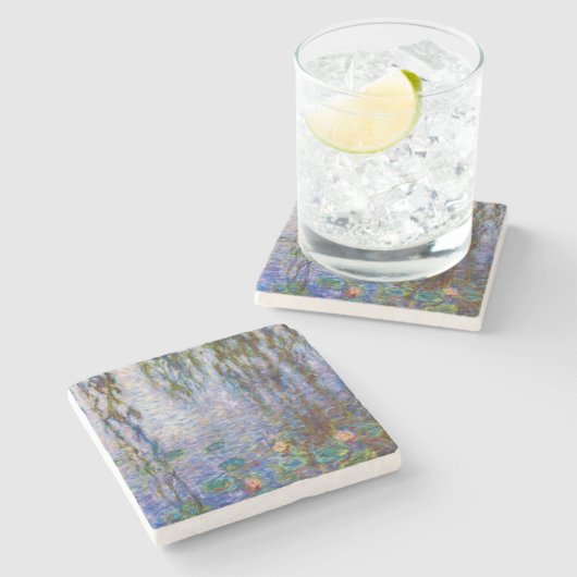 Claude Monet - Water Lilies Steinuntersetzer (Seitenansicht)