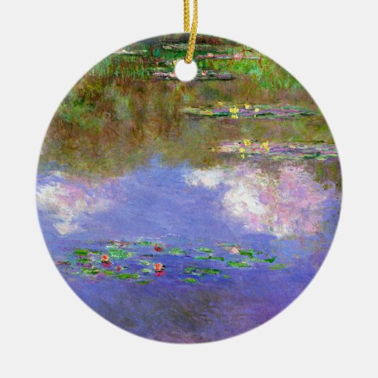Claude Monet - Water-Lilies, The Clouds, Keramik Ornament (Vorne)