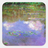 Claude Monet - Water-Lilies, The Clouds, Quadratischer Aufkleber (Vorderseite)