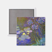 Claude Monet Water Lilies und Agapanthus Magnet (Vorderseite/Rückseite)