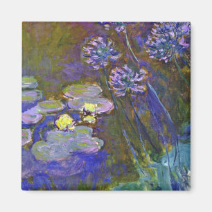 Claude Monet Water Lilies und Agapanthus Magnet