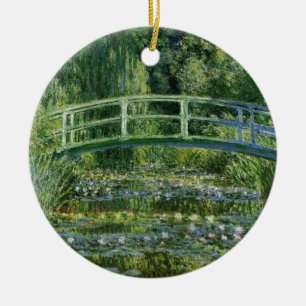 Claude Monet Water Lilies und Japanische Brücke Keramik Ornament