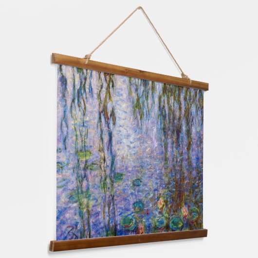 Claude Monet - Water Lilies Wandteppich Mit Holzrahmen (Gewinkelt)