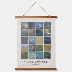 Claude Monet Water Lilies Wandteppich Mit Holzrahmen