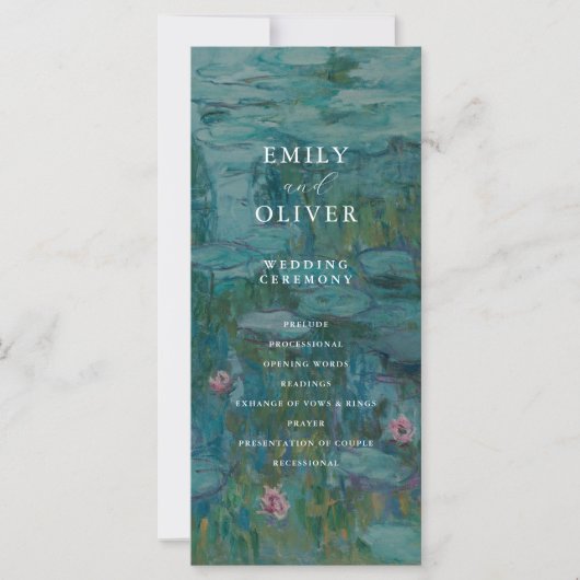 Claude Monet Water Lilies Wedding (Vorderseite)