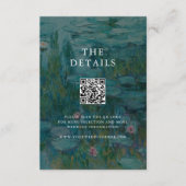 Claude Monet Water Lilies Wedding Begleitkarte (Vorderseite)