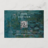 Claude Monet Water Lilies Wedding Begleitkarte (Vorderseite)