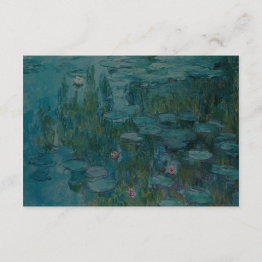 Claude Monet Water Lilies Wedding Begleitkarte (Rückseite)