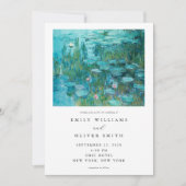 Claude Monet Water Lilies Wedding Einladung (Vorderseite)