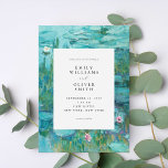 Claude Monet Water Lilies Wedding Einladung<br><div class="desc">Moderne Hochzeitseinladung mit Claude Monet Water Lilies Malerei</div>