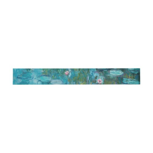 Claude Monet Water Lilies Wedding Einladungsbanderole (Flach)