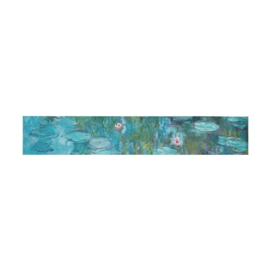 Claude Monet Water Lilies Wedding Einladungsbanderole (Flach)