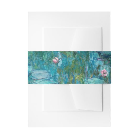 Claude Monet Water Lilies Wedding Einladungsbanderole (Vorderseite Beispiel)