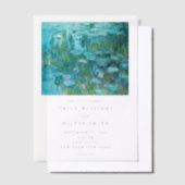 Claude Monet Water Lilies Wedding Pergament Einladungen (Versetzt)