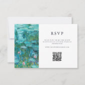 Claude Monet Water Lilies Wedding RSVP Karte (Vorderseite)