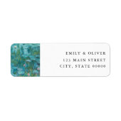 Claude Monet Water Lilies Wedding Rücksendeadresse (Vorne)