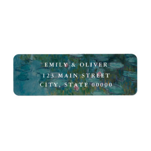 Claude Monet Water Lilies Wedding Rücksendeadresse