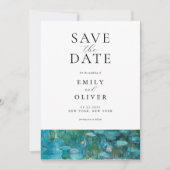 Claude Monet Water Lilies Wedding Save The Date (Vorderseite)