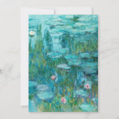 Claude Monet Water Lilies Wedding Save The Date (Rückseite)