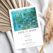 Claude Monet Water Lilies Wedding Save The Date