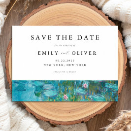 Claude Monet Water Lilies Wedding Save The Date