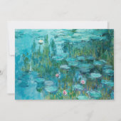 Claude Monet Water Lilies Wedding Save The Date (Rückseite)
