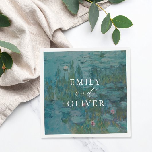 Claude Monet Water Lilies Wedding Serviette