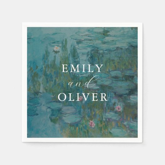 Claude Monet Water Lilies Wedding Serviette (Vorderseite)