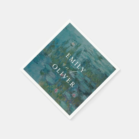 Claude Monet Water Lilies Wedding Serviette (Ecke)