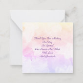 Claude Monet Water lilies Wedding Thank You Card Mitteilungskarte (Rückseite)