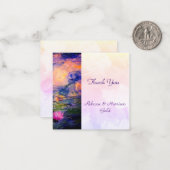 Claude Monet Water lilies Wedding Thank You Card Mitteilungskarte (Vorderseite/Rückseite Beispiel)