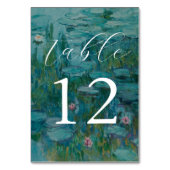 Claude Monet Water Lilies Wedding Tischnummer (Vorderseite)