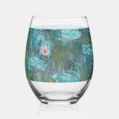 Claude Monet Water Lilies Wedding Weinglas Ohne Stiel (Rückseite)